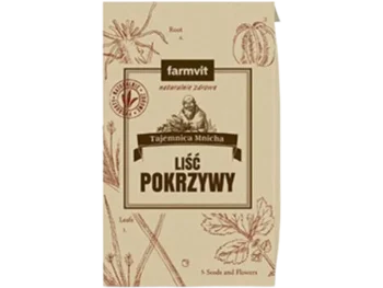 Zdjęcie produktu FARMVIT Liść Pokrzywy Herbatka ziołowa, zioła do zaparzania