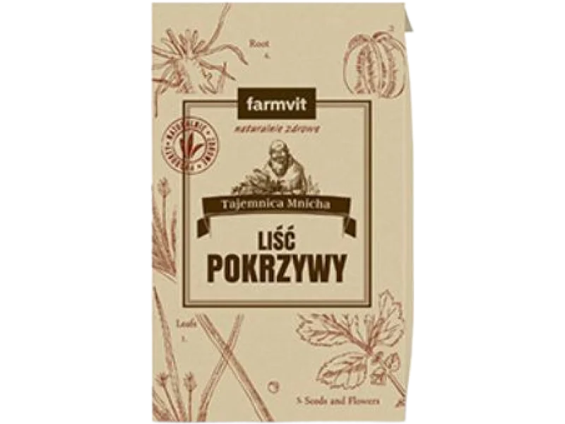 FARMVIT Liść Pokrzywy Herbatka ziołowa, zioła do zaparzania