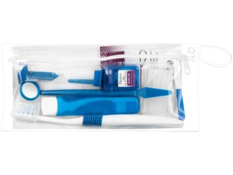 FEELO Ortho Kit Zestaw ortodontyczny w kosmetyczce niebieski