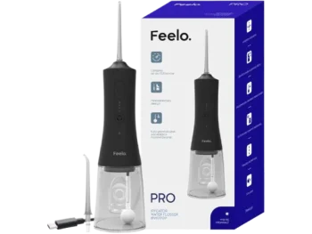 Zdjęcie produktu Feelo PRO Black bezprzewodowy irygator do zębów z 4 trybami pracy, irygator/nebulizator