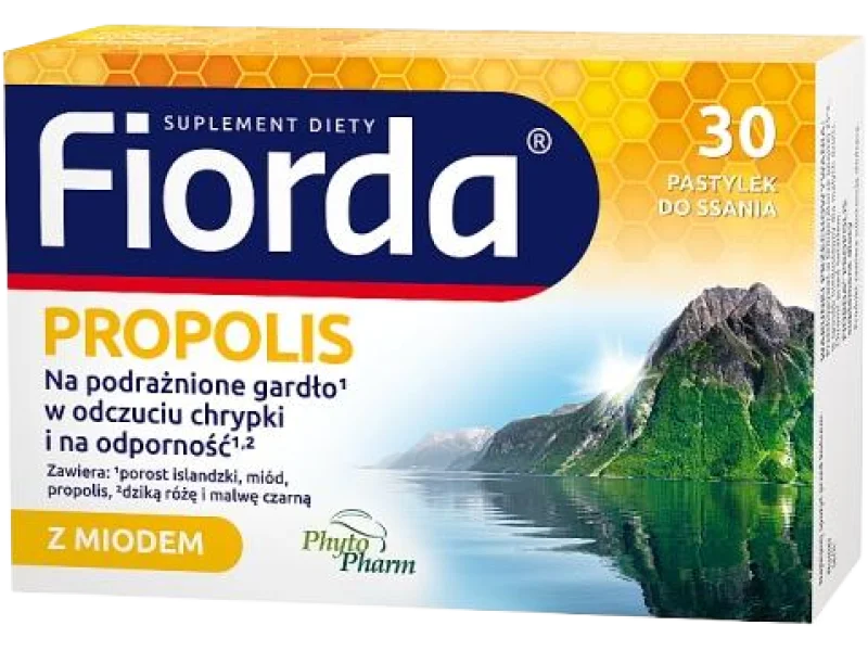 Fiorda Propolis z miodem, pastylki do ssania