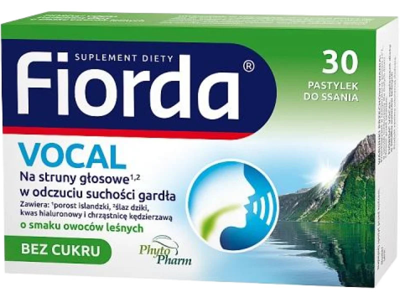 Fiorda Vocal o smaku owoców leśnych, pastylki do ssania