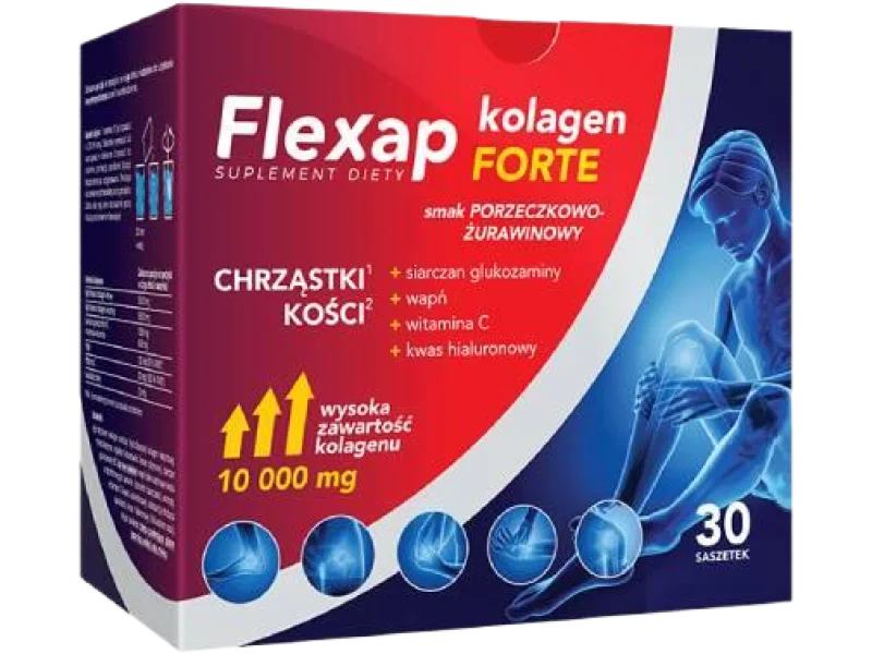 Flexap Kolagen forte – smak Porzeczka – Żurawina, saszetki