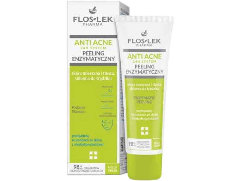 FLOS-LEK ANTI ACNE 24H System Peeling enzymatyczny