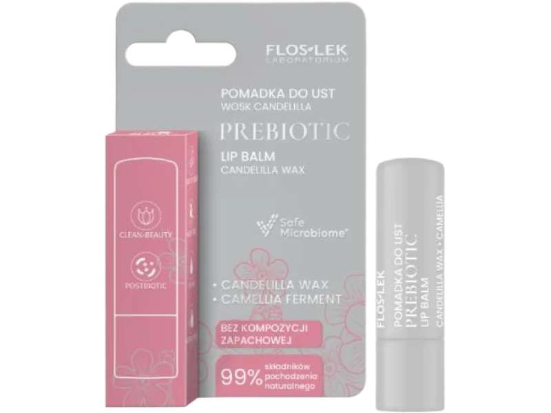 FLOS-LEK PREBIOTIC LIP CARE Prebiotyczna pomadka do ust Wosk Candelilla