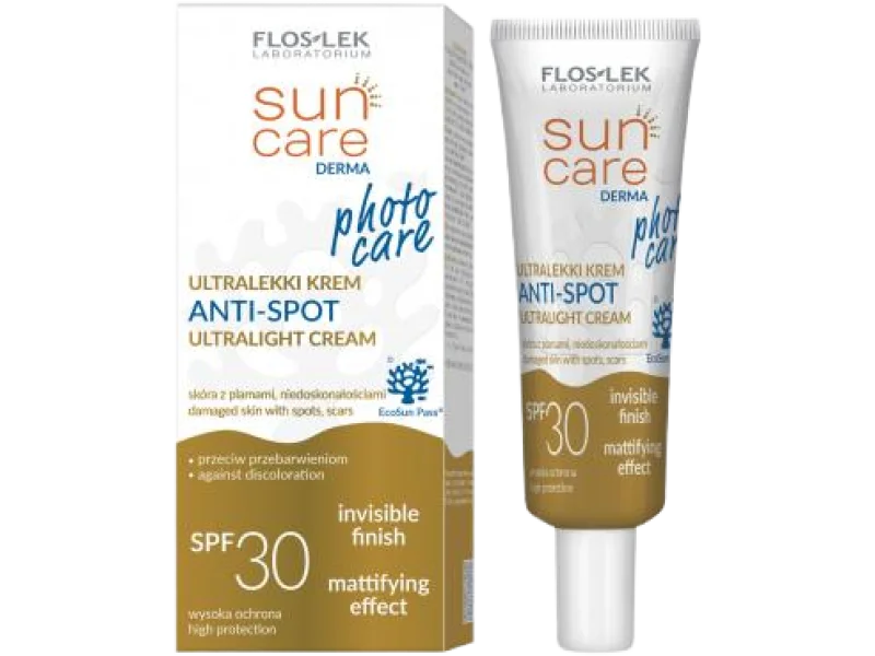FLOS-LEK Sun Care Derma ANTI-SPOT Ultralekki krem SPF 30