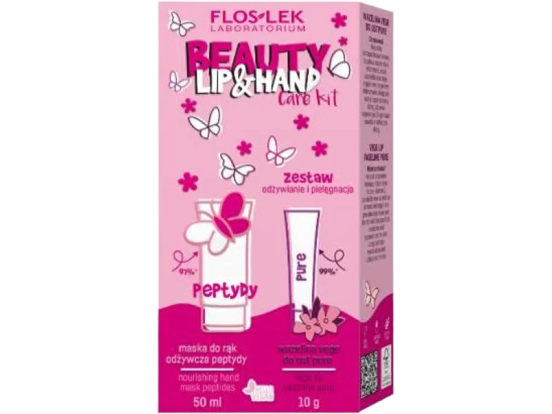 FLOSLEK LIP & HAND CARE zestaw BEAUTY Odżywienie i Pielęgnacja