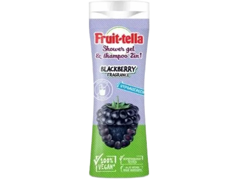 Fruittella 2w1 żel pod prysznic i szampon jeżyna
