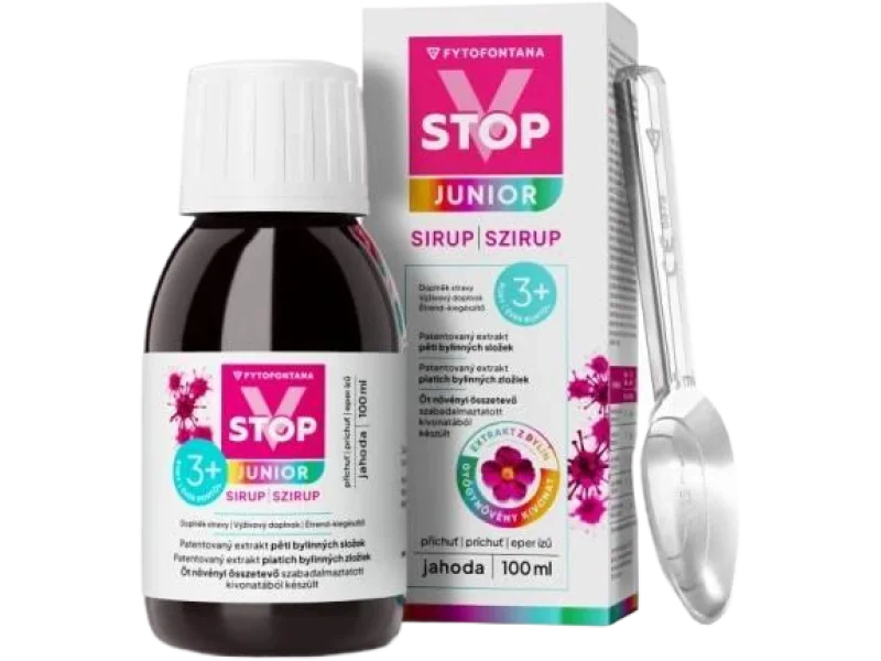 Fytofontana V-Stop Junior Syrop 3 + o smaku truskawki