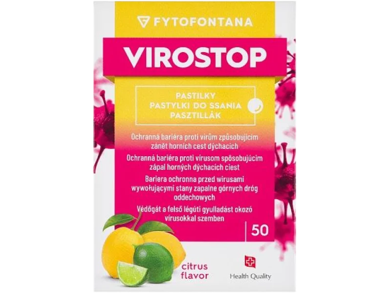 Fytofontana Virostop smak cytrusowy, pastylki do ssania
