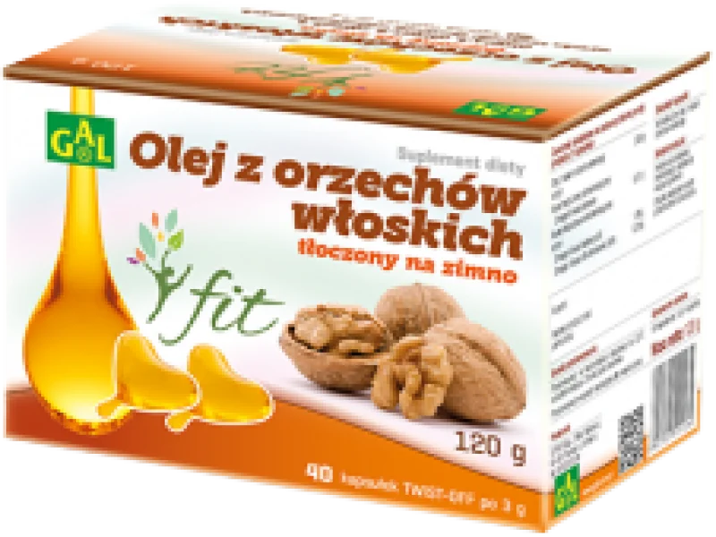 GAL Olej z orzechów włoskich tłoczony na zimno, kapsułki twist-off