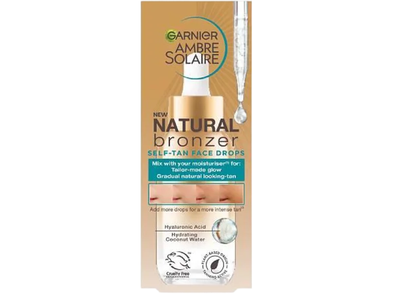 Garnier Ambre Solaire Natural Bronzer Kropelki samoopalające do twarzy, serum