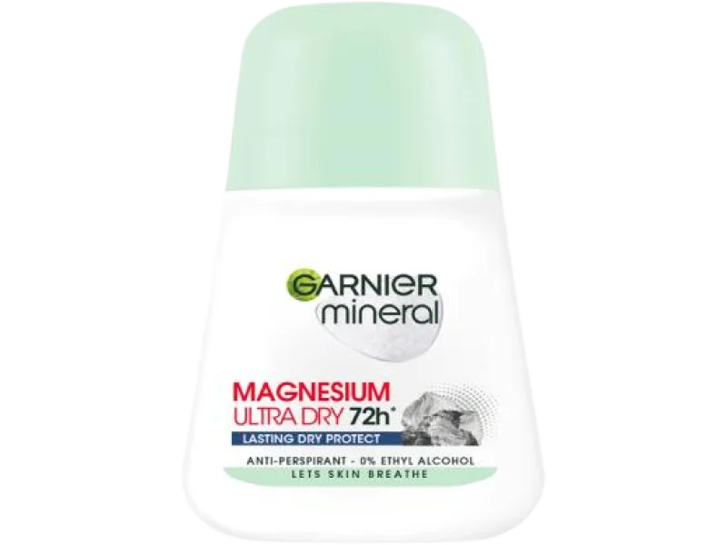 GARNIER Mineral Magnesium Ultra Dry 72H Lasting Dry Protect Antyperspirant, roll-on