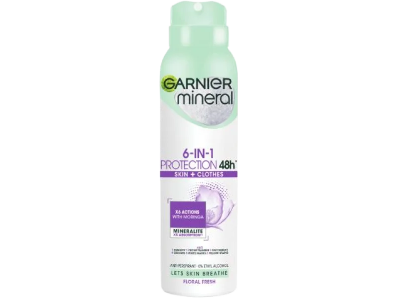 GARNIER MINERAL Protection 6 in 1 Antyperspirant Floral Fresh, spray