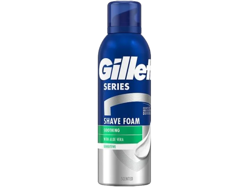 Gillette Series Łagodząca pianka do golenia z aloesem
