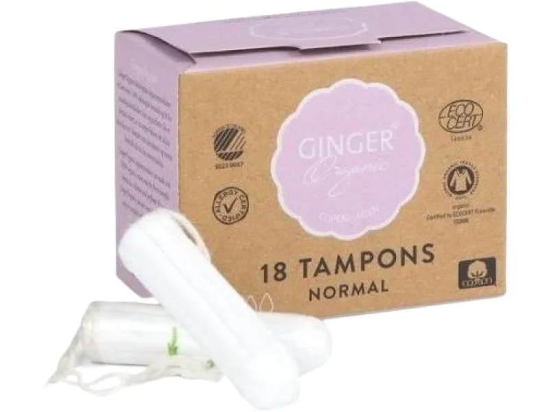 GingerOrganic Tampony bez aplikatora Normal