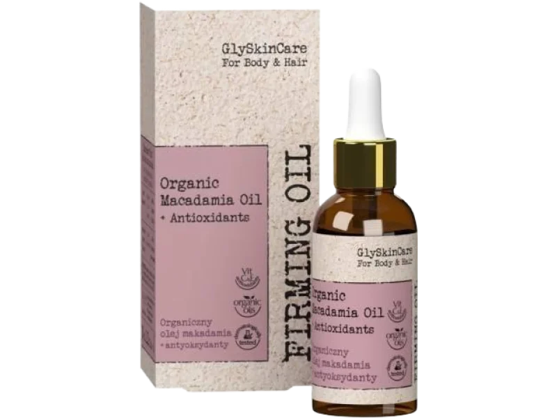 GLYSKINCARE For Body & Hair Organiczny olej makadamia + antyoksydanty, olejek
