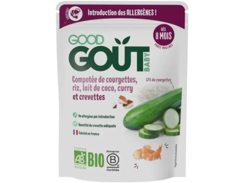 Good Gout BIO Krewetki z ryżem, cukinią i mlekiem kokosowym, saszetki