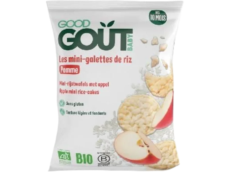 Good Gout BIO Mini wafelki ryżowe z jabłkiem