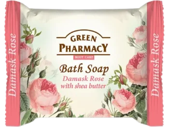 GREEN PHARMACY Mydło w kostce Róża damasceńska i masło shea