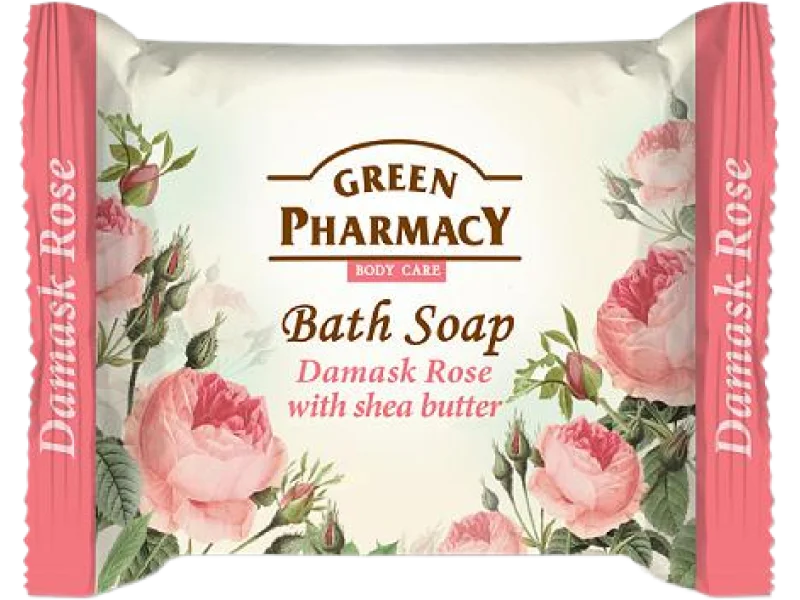 GREEN PHARMACY Mydło w kostce Róża damasceńska i masło shea