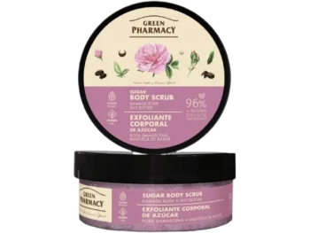 GREEN PHARMACY Peeling cukrowo-solny do ciała Róża damasceńska i Masło shea