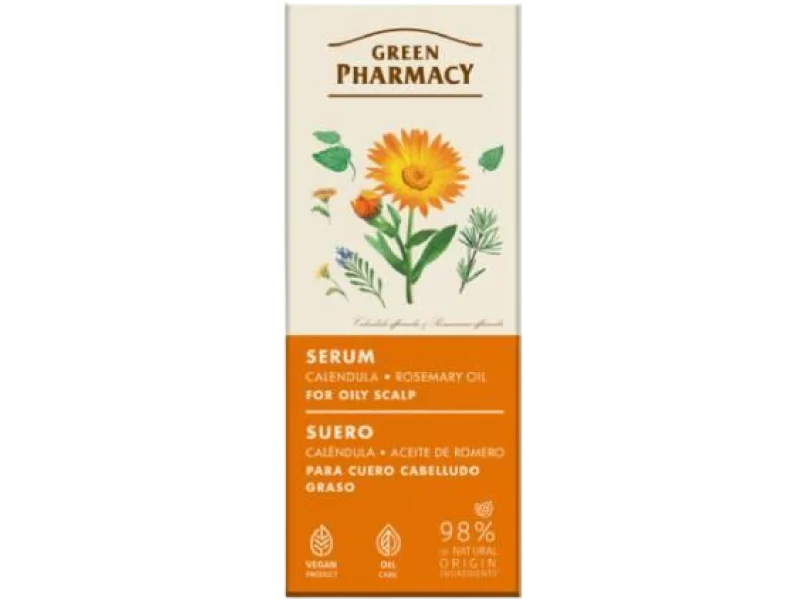 GREEN PHARMACY Serum do przetłuszczającej się skóry głowy Nagietek i Olej rozmarynowy