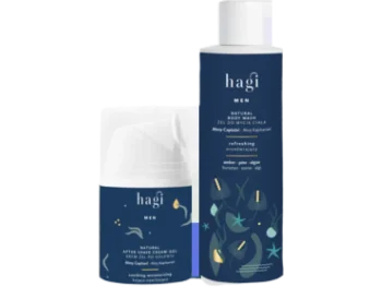 Zdjęcie produktu HAGI Men Ho Ho Ho Captain! Ahoy Captain! naturalny orzeźwiający żel do mycia ciała + naturalny kojąco-nawilżający krem-żel po goleniu, żel + krem-żel