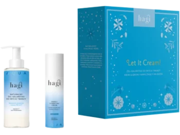 HAGI Zestaw Let It Cream Aqua Zone Naturalny żel-galaretka do mycia twarzy + Głęboko nawilżający krem na dzień, żel,krem