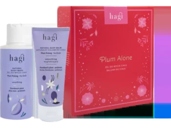 Zdjęcie produktu HAGI Zestaw Plum Alone Na Śliwki Naturalny balsam wygładzający do ciała + Naturalny łagodzący żel do mycia ciała