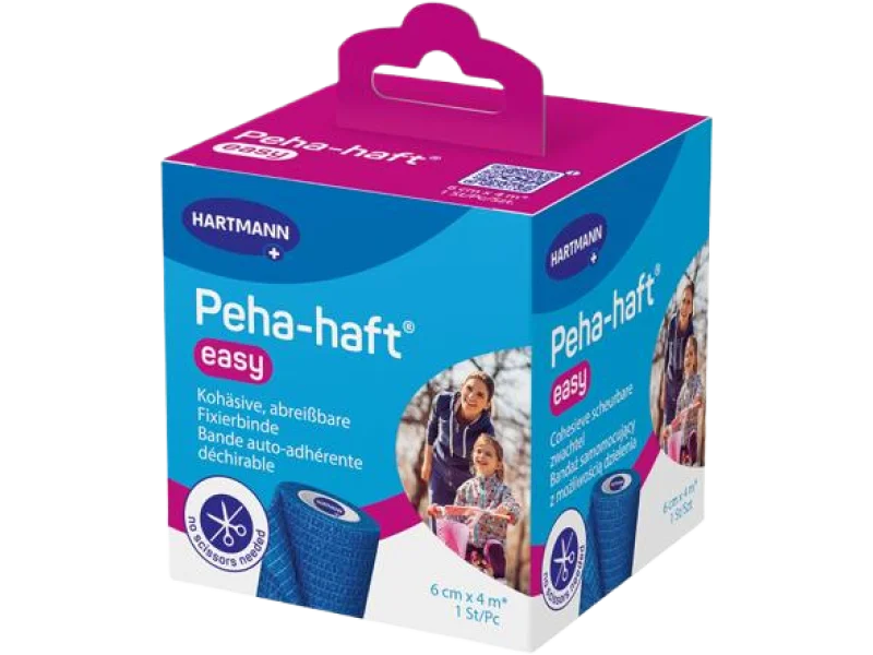 HARTMANN Peha-haft Easy Opaska podtrzymująca niebieska, opaska elastyczna
