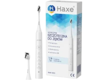 Zdjęcie produktu HAXE Szczoteczka soniczna do zębów biała, sprzęt medyczny