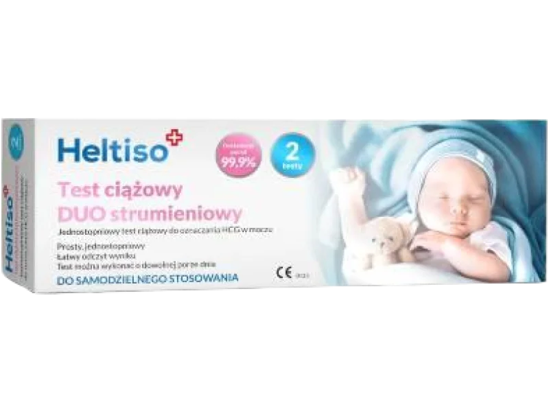 HELTISO Test ciążowy Duo strumieniowy, test diagnostyczny