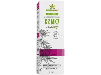 HEMPKING Olej Konopny z Naturalną witaminą K2 MK7, krople, 20 µg