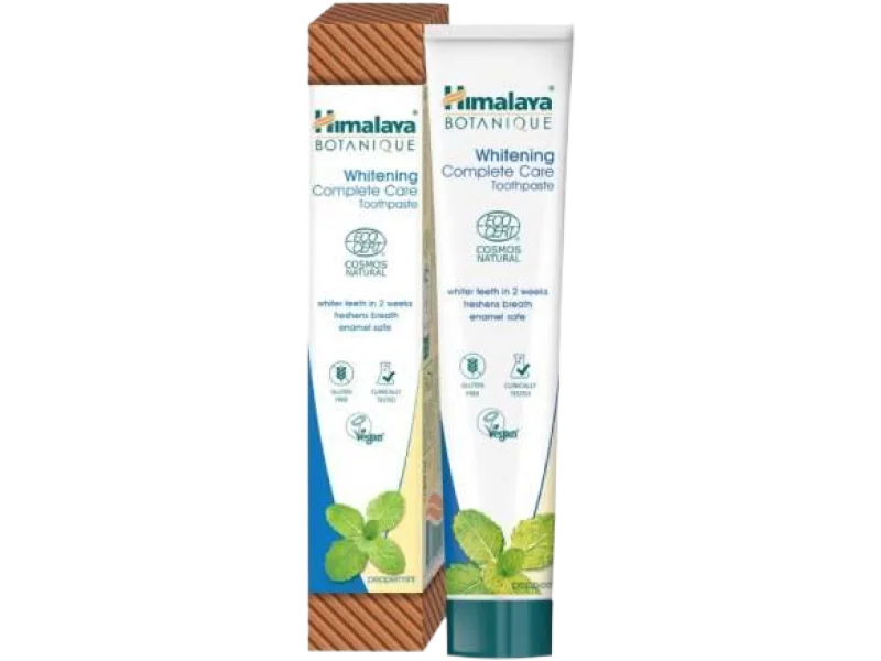 HIMALAYA Botanique Kompletna Ochrona Wybielająca pasta do zębów z miętą pieprzową, pasta do jamy ustnej