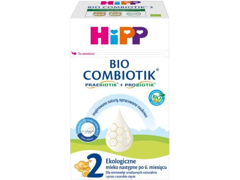 HiPP 2 BIO COMBIOTIK Ekologiczne mleko następne dla niemowląt po 6. miesiącu życia, proszek