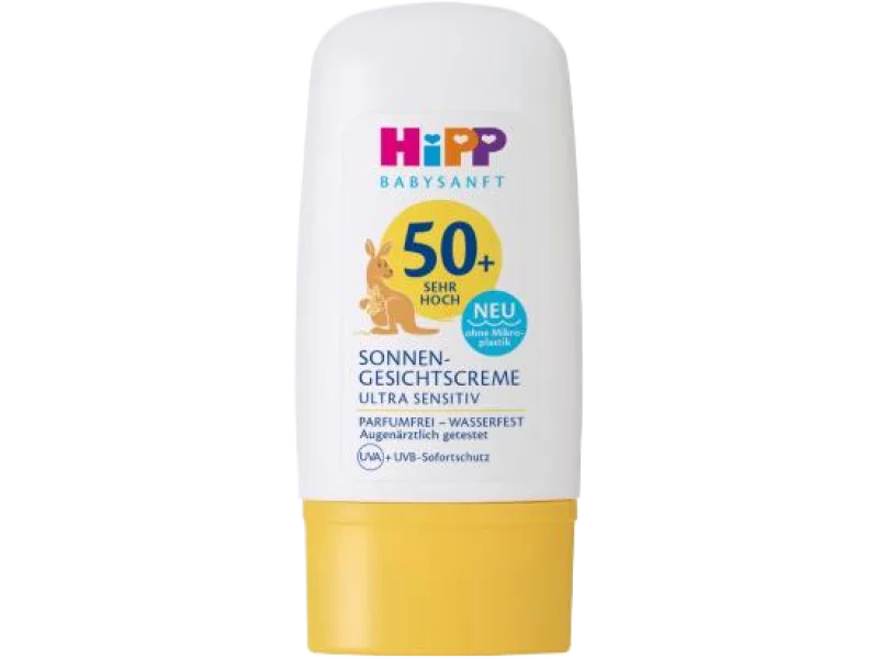 HiPP Babysanft Ultra Sensitive Krem ochronny do twarzy na słońce SPF50+