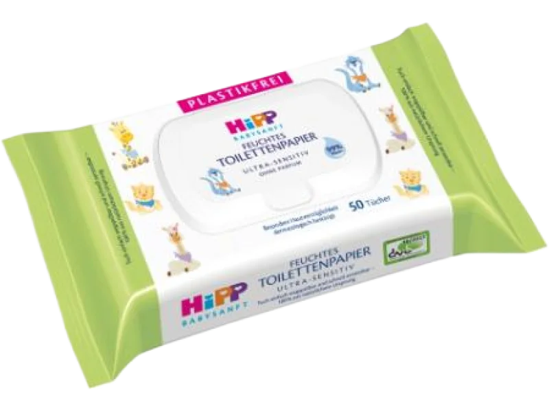 HiPP Babysanft Ultra-Sensitive Nawilżany papier toaletowy, chusteczki