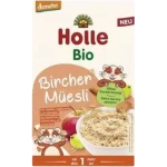 HOLLE BIO Bircher Muesli Kaszka z jabłkiem, rodzynkami i migdałami 12m+, proszek