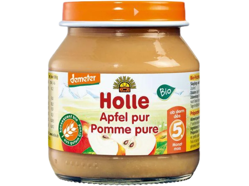 HOLLE Bio Deser dla niemowląt Przetarte jabłuszko, mus
