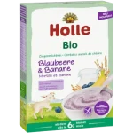 HOLLE BIO Kaszka ryżowa na bazie mleka koziego jagoda-banan po 6. miesiącu, proszek