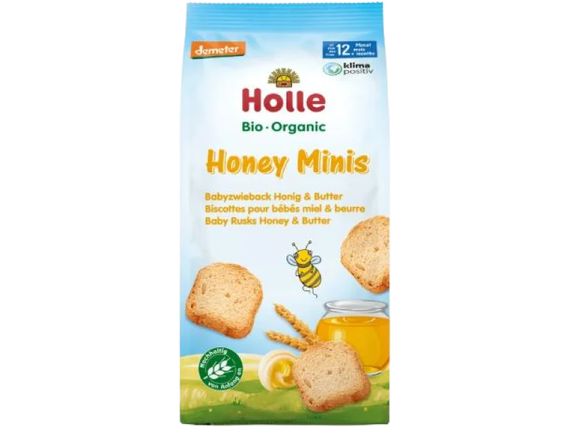 HOLLE Bio Mini sucharki z miodem i masłem