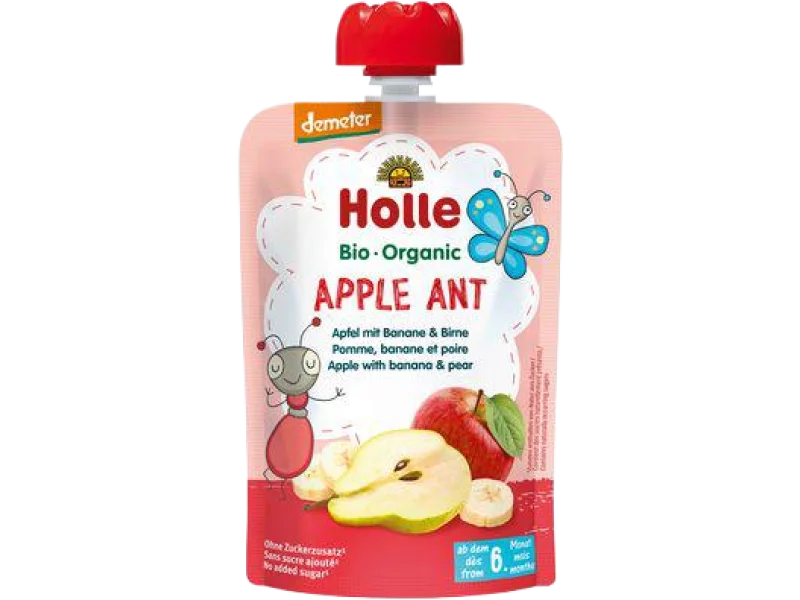 HOLLE Bio Organic Mus owocowy jabłko, banan i gruszka