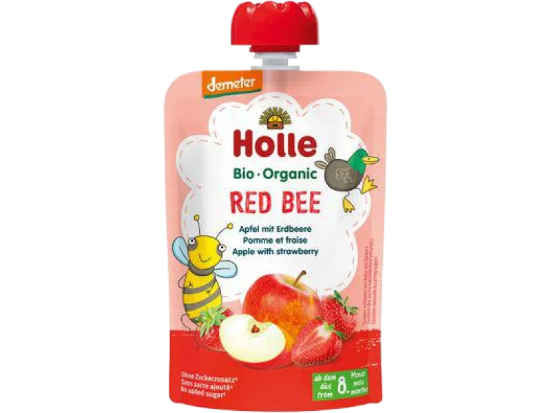 HOLLE Bio Organic Mus owocowy jabłko i truskawka