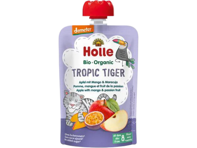 HOLLE Bio Organic Mus owocowy jabłko, mango i marakuja