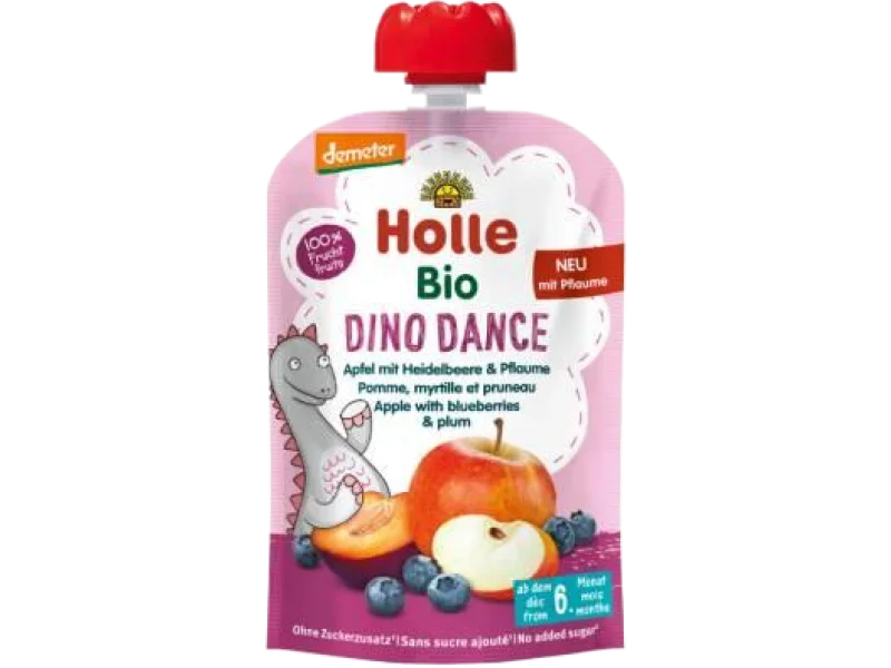 Holle Bio Organic Mus owocowy jabłko z jagodą i śliwka