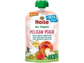 Zdjęcie produktu Holle Bio Organic Mus owocowy Pelican Peach brzoskwinia, truskawka, jabłko, owies