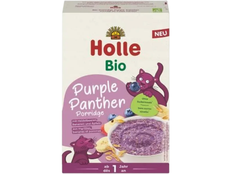 HOLLE BIO Purple Panther Kaszka z jagodami, bananem i jabłkiem, proszek