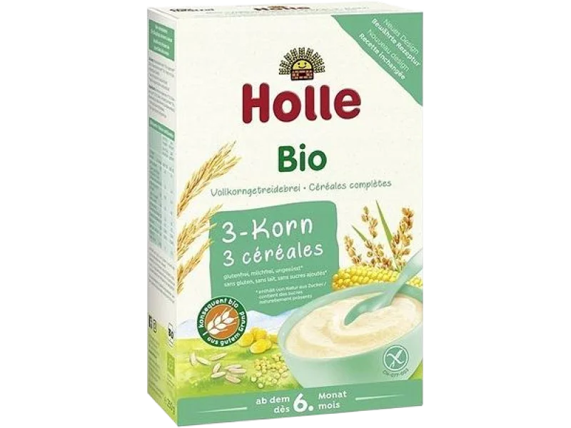 HOLLE Kaszka pełnoziarnista Bio 3 zboża, proszek