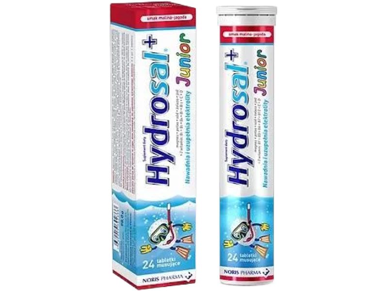 Hydrosal+ Junior o smaku malinowo-jagodowym, tabletki musujące